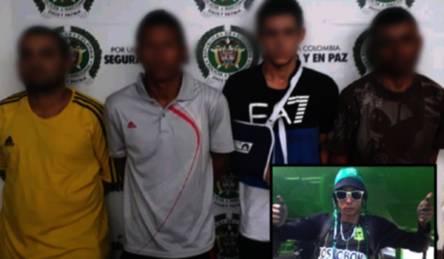 Estas son los 4 capturados, y el joven asesinado