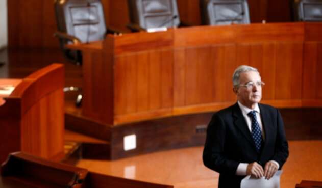 El expresidente Álvaro Uribe, el 29 de julio de 2016 en la Corte