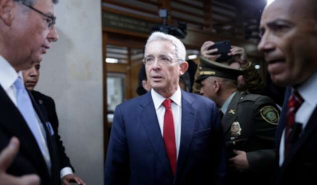 El expresidente Álvaro Uribe Vélez en la Corte Suprema de Justicia