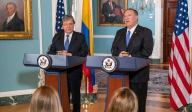 Reunión Carlos Holmes Trujillo y Mike Pompeo