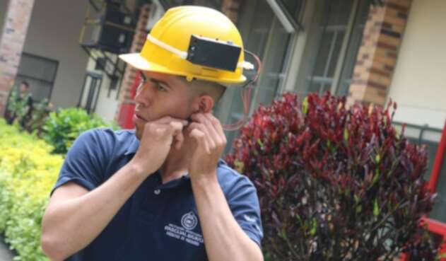 casco para mineros.
