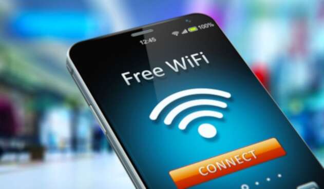 Smartpohne conectado a red WiFi gratis
