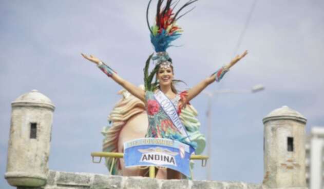 Gabriela Tafur, señorita Colombia 2019, en el desfile de traje artesanal Gabriela Tafur, señorita Colombia 2019, en el desfile de traje artesanal