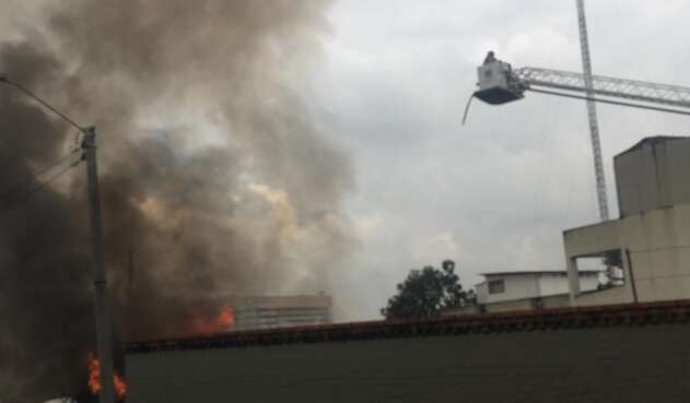 Incendio en el centro de Bogotá