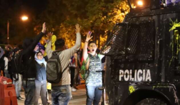 Protestas en Bogotá el martes 26 de noviembre