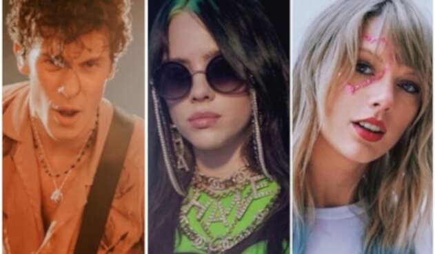 Shawn Mendes, Billie Eilish y Taylor Swift