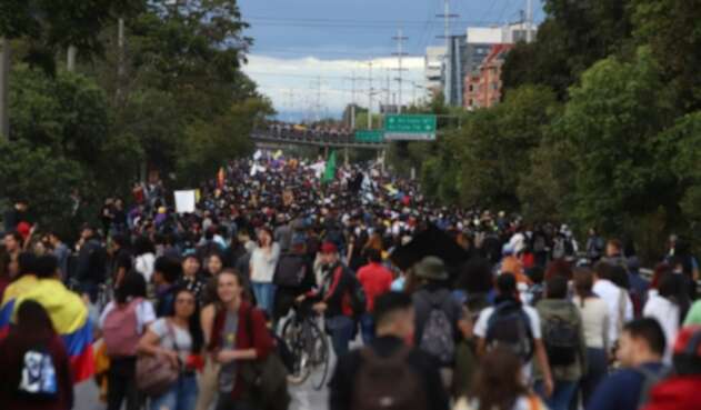 Esta es la primera manifestación, desde el pasado 21 de noviembre que se toma la Autopista Norte.
