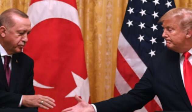 Recep Tayyip Erdogan y Trump reunidos en la Casa Blanca