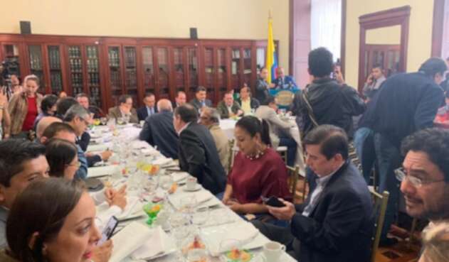 Reunión entre directivas del Congreso y líderes del Paro Reunión entre directivas del Congreso y líderes del Paro