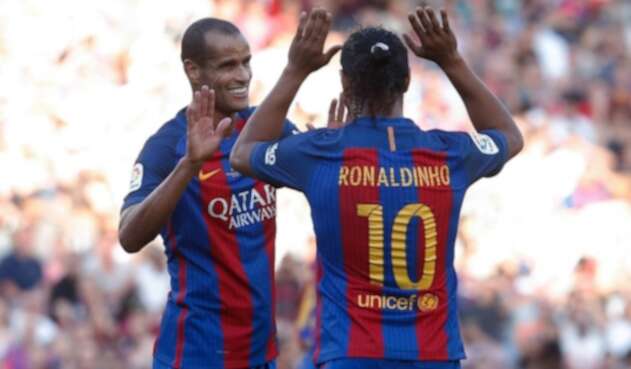 Rivaldo y Ronaldinho. Leyendas del FC Barcelona