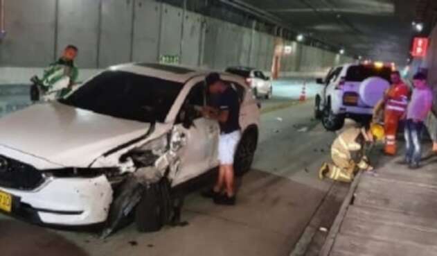 Accidente en el que se vio involucrado el jugador Jarlan Barrera
