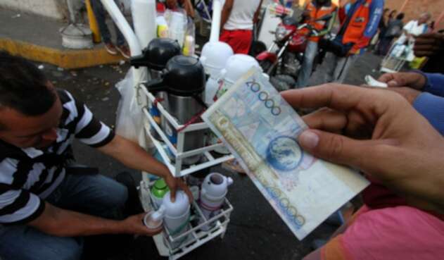 Billete de 20.000 pesos colombianos