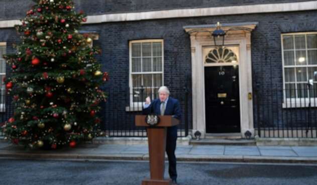 Boris Johnson, primer ministro británico tras proclamar su victoria en las elecciones.