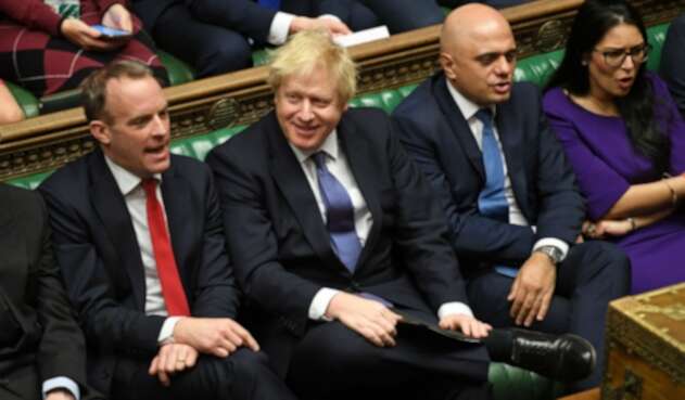 Boris Johnson en el Parlamento británico