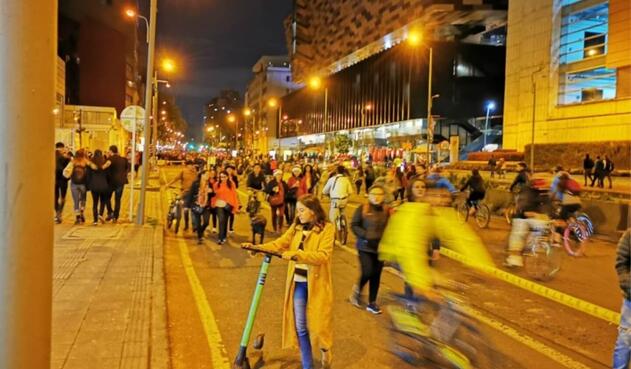 Ciclovía nocturna 12 de diciembre de 2019