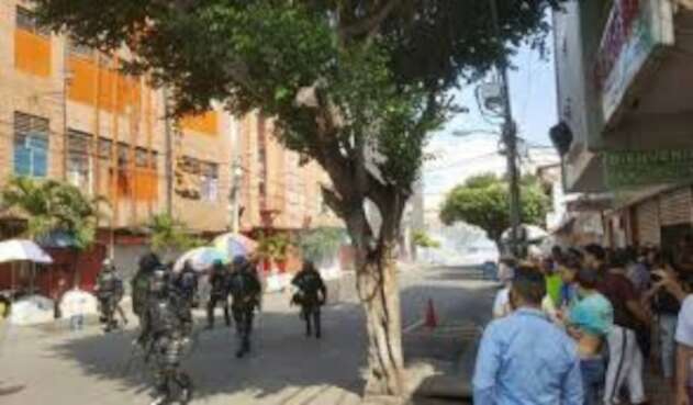 Disturbios en el centro de Cúcuta