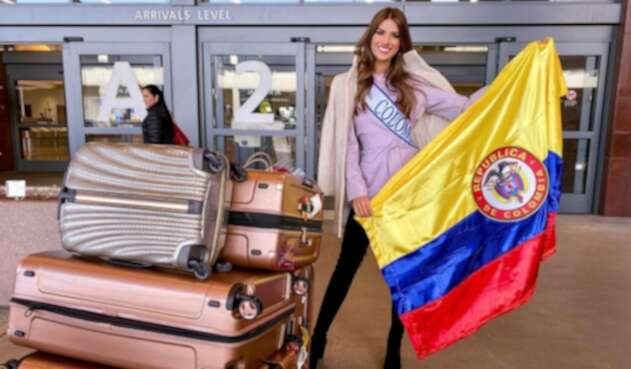 Gabriela Tafur llegando a Miss Universo