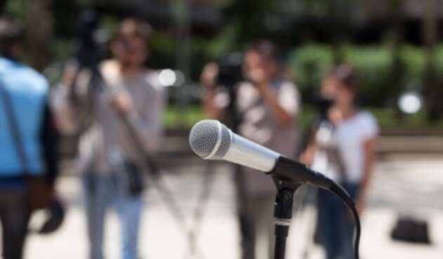 Periodistas en cubrimiento