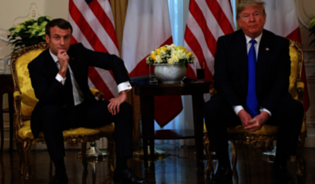 Emmanuel Macron y Donald Trump en la cumbre de la OTAN