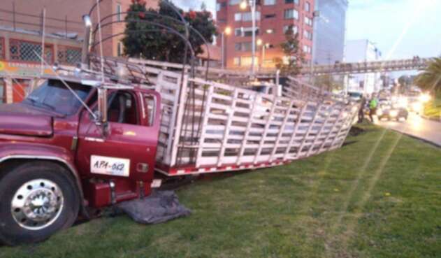 Camión accidentado