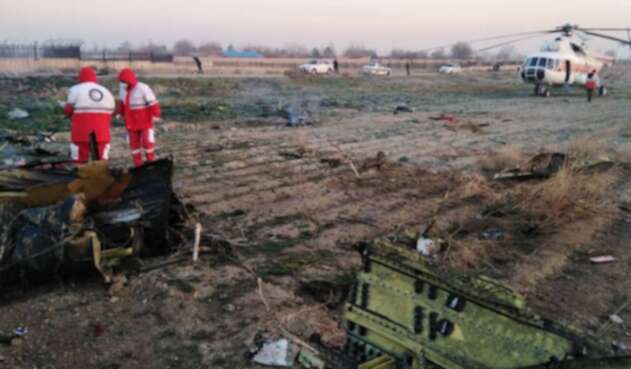 Avión accidentado en Irán