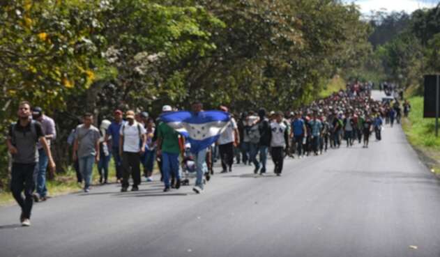 Caravana de hondureños hacia Guatemala