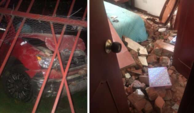 Accidente contra una vivienda que involucra a funcionario de a embajada de EE.UU.