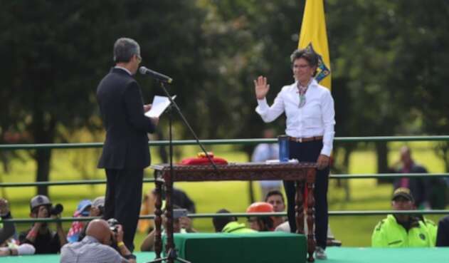 Toma de juramento de Claudia López en su posesión como alcaldesa de Bogotá