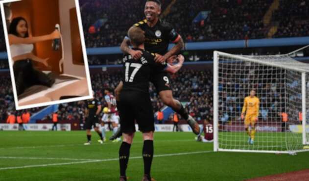 Fiesta de jugadores del Manchester City