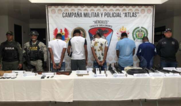 Cinco capturados de las dos organizaciones criminales fueron capturados en le Pacifico de Nariño