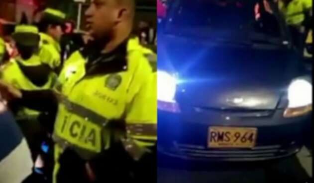Policías son obligados por taxistas a colocar una multa