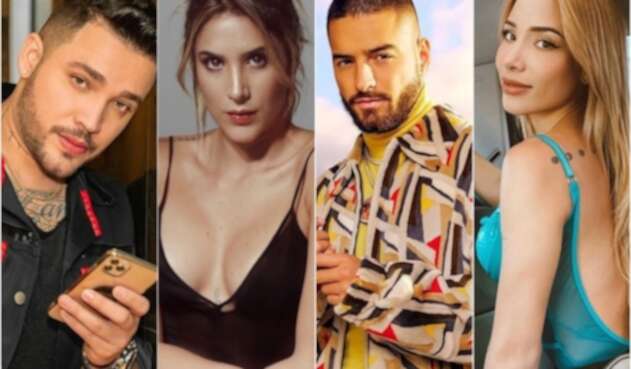 Jessi Uribe, Daniela Ospina, Maluma y Luisa Fernanda W