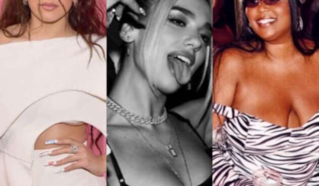 Rosalia Dua Lipa y Lizzo imágenes de Instagram