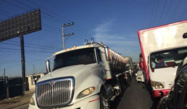 Protesta de camioneros en Bogotá Protesta de camioneros en Bogotá