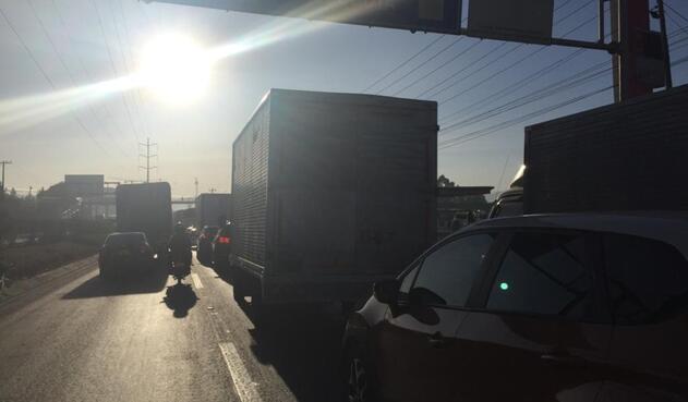 Protesta de camioneros en Bogotá