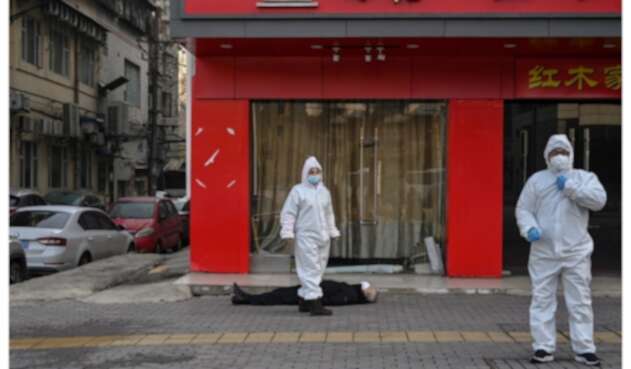 Hombre muerto en Wuhan