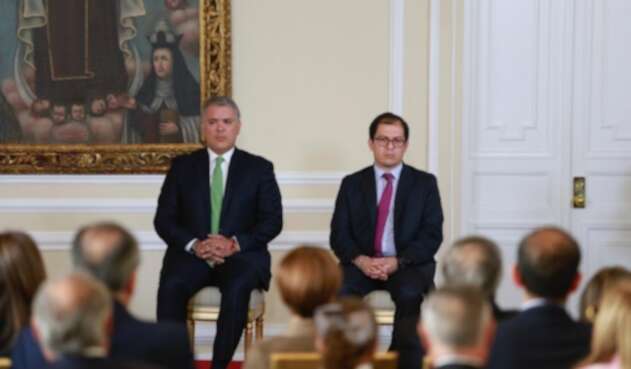 Presidente Iván Duque y fiscal Francisco Barbosa