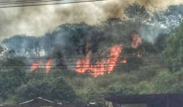 Incendio en el cerro El Volador de Medellín