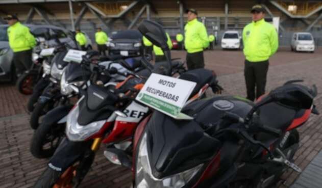 Motos robadas en Bogotá