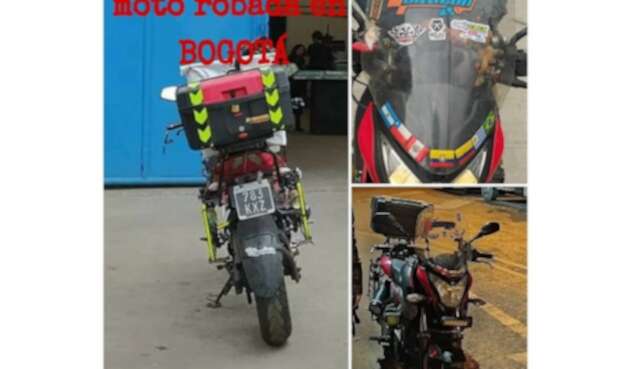 Moto robada en Bogotá