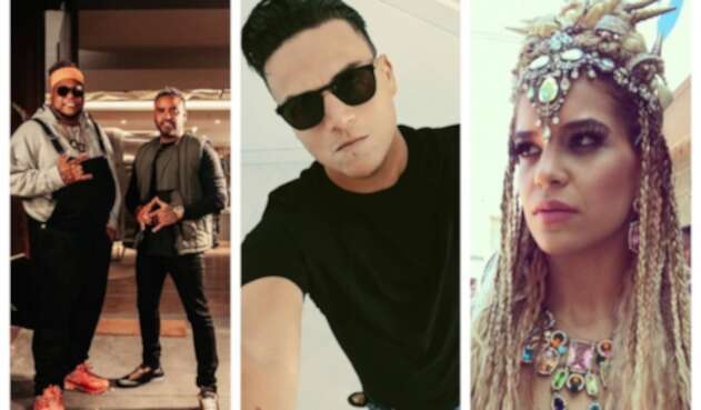 Silvestre Dangond junto a Zion y Lennox y Giselle Lacouture Pacini