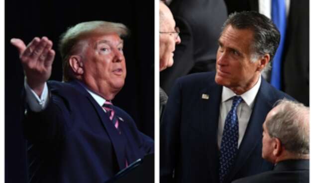 Donald Trump y Mitt Romney enfrentados en juicio político Donald Trump y Mitt Romney