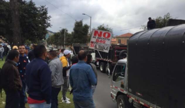 Protesta de camioneros Protesta de camioneros