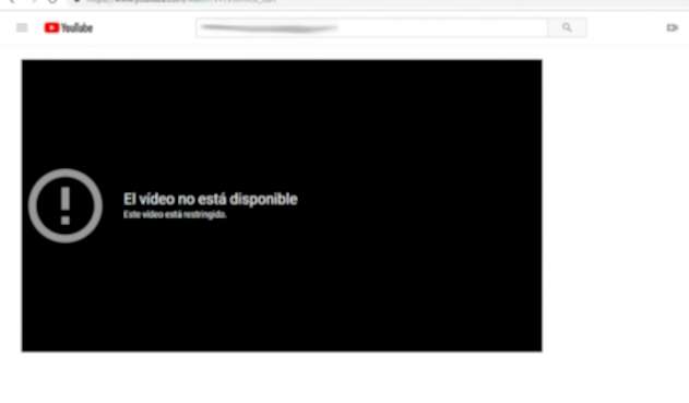 Video no disponible en Youtube