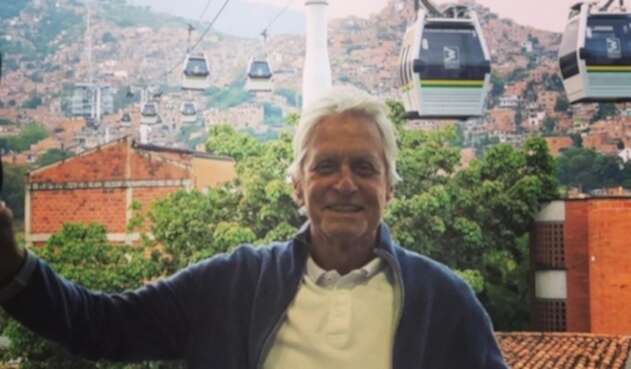 Michael Douglas en Medellín.