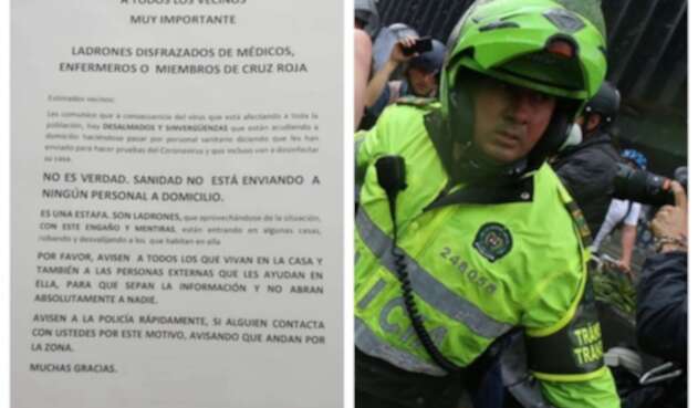Documento de ladrones que se hacen pasar por médicos del coronavirus es falso