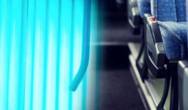 Luz ultra violeta para limpiar buses