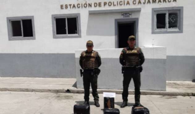 Incautación de marihuana en Cajamarca, Tolima.