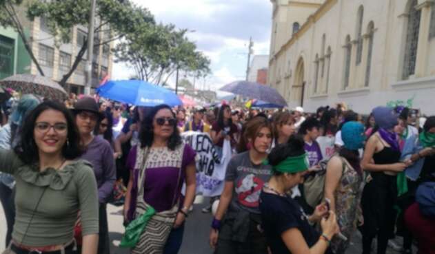 Marcha del día de la mujer en Boogtá