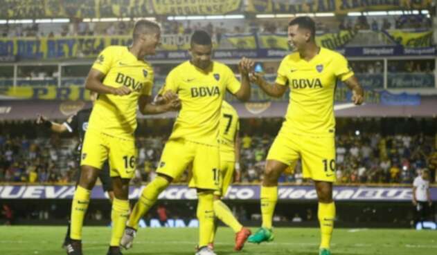 Wilmar Barrios, Frank Fabra y Edwin Cardona en Boca Juniors